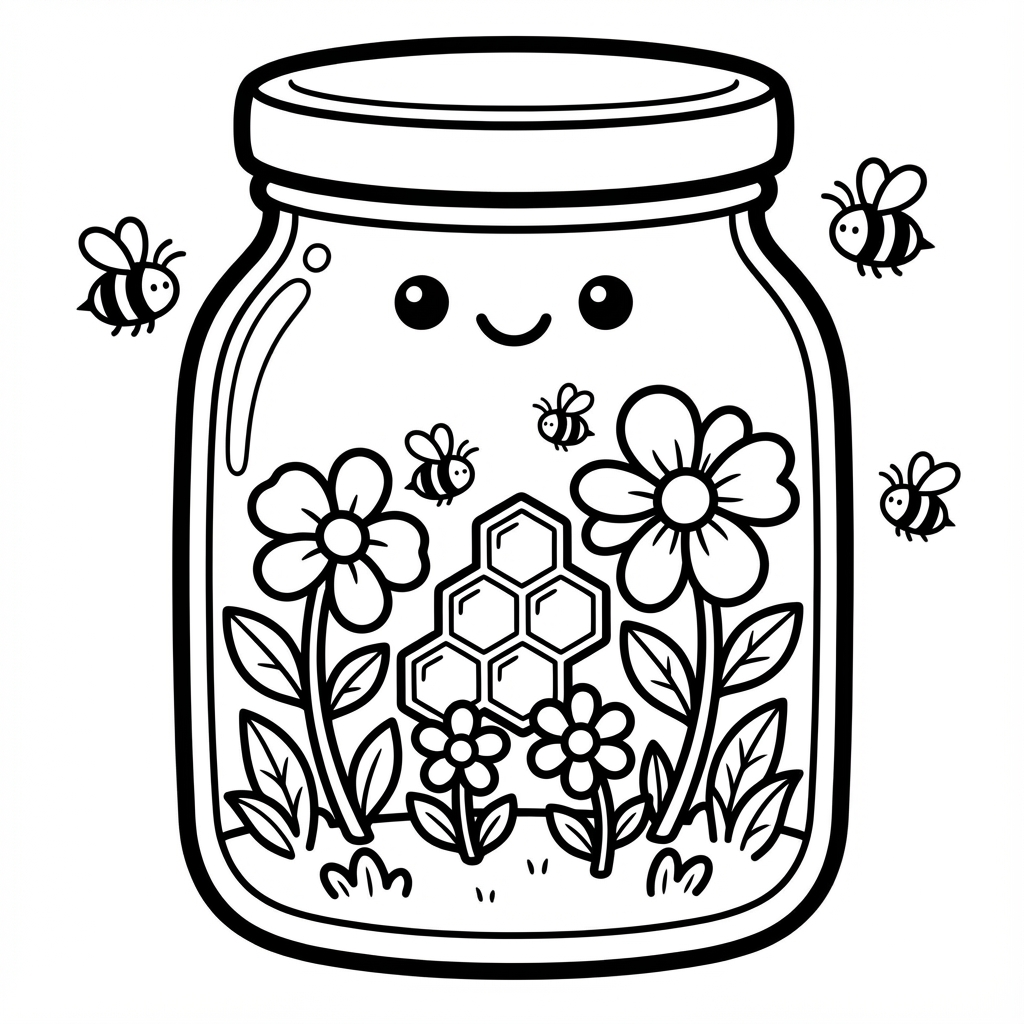 Tropical island in an hourglass, great for bold line coloring pages.